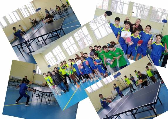 Първо място за училищния отбор по тенис на маса на ученически спортни игри - общински кръг